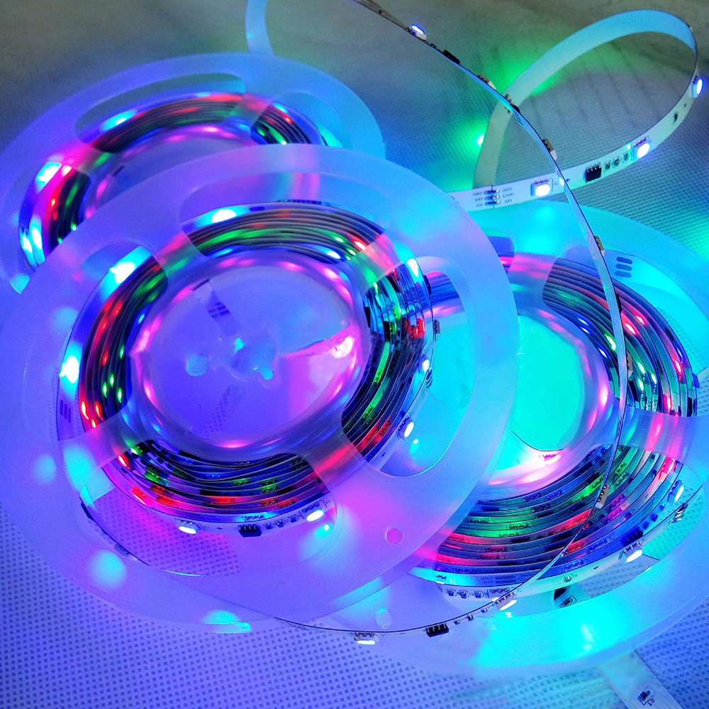 UCS1903 DC12V Series Flexible LED Strip Lights, Programmable Pixel Full Color Chasing, Indoor Use, 240LEDs 16.4ft Per Reel By Sale UCS1903 DC12V Series Flexible LED Strip Lights, Programmable Pixel Full Color Chasing, Indoor Use, 240LEDs 16.4ft Per Reel By Sale
